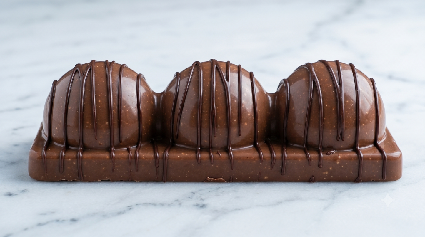 Single Portion Mould Trompe l'oeil Triple Snack (Single Portion - Choco Snack)