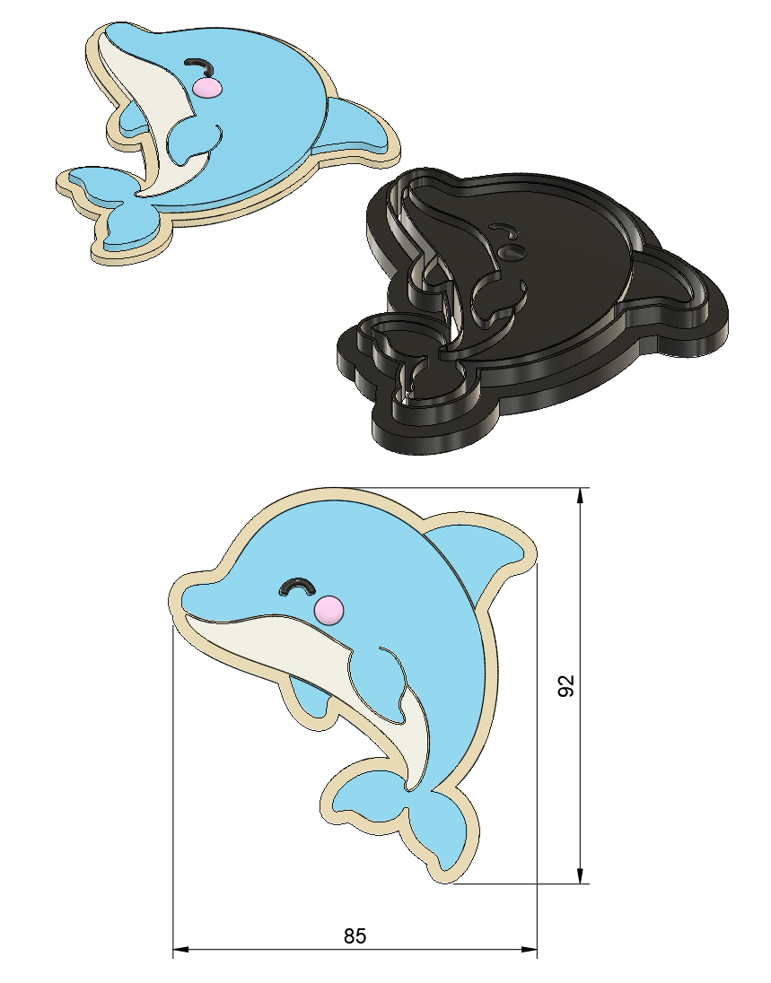 Dolphin Marine Animal Cookie Cutter