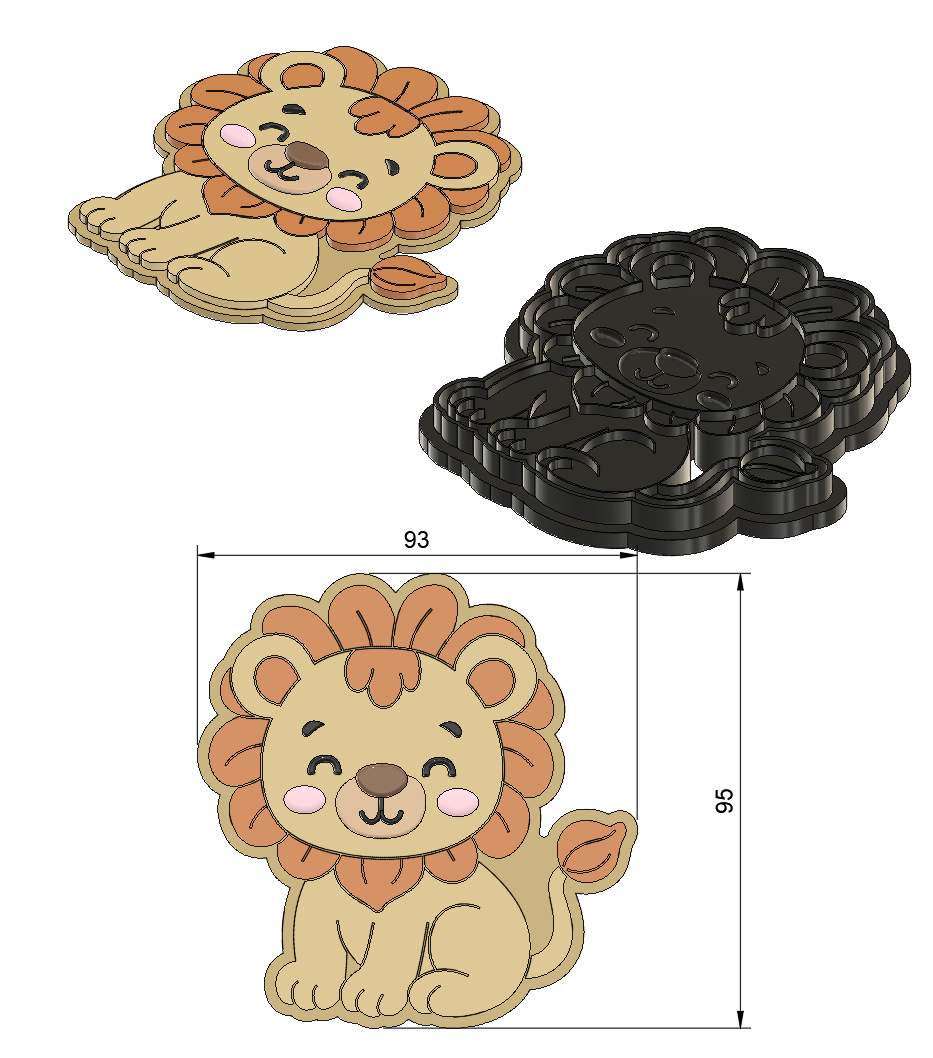 Safari Lion Cookie Cutter