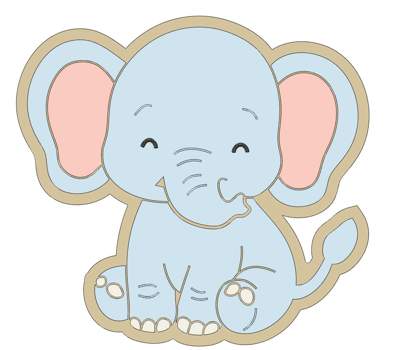 Safari Elephant Cookie Cutter