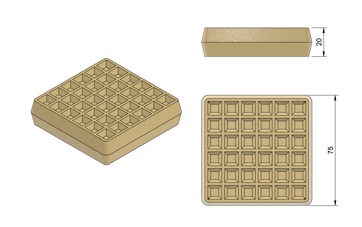 Stampo Silicone Trompe l'oeil Waffle