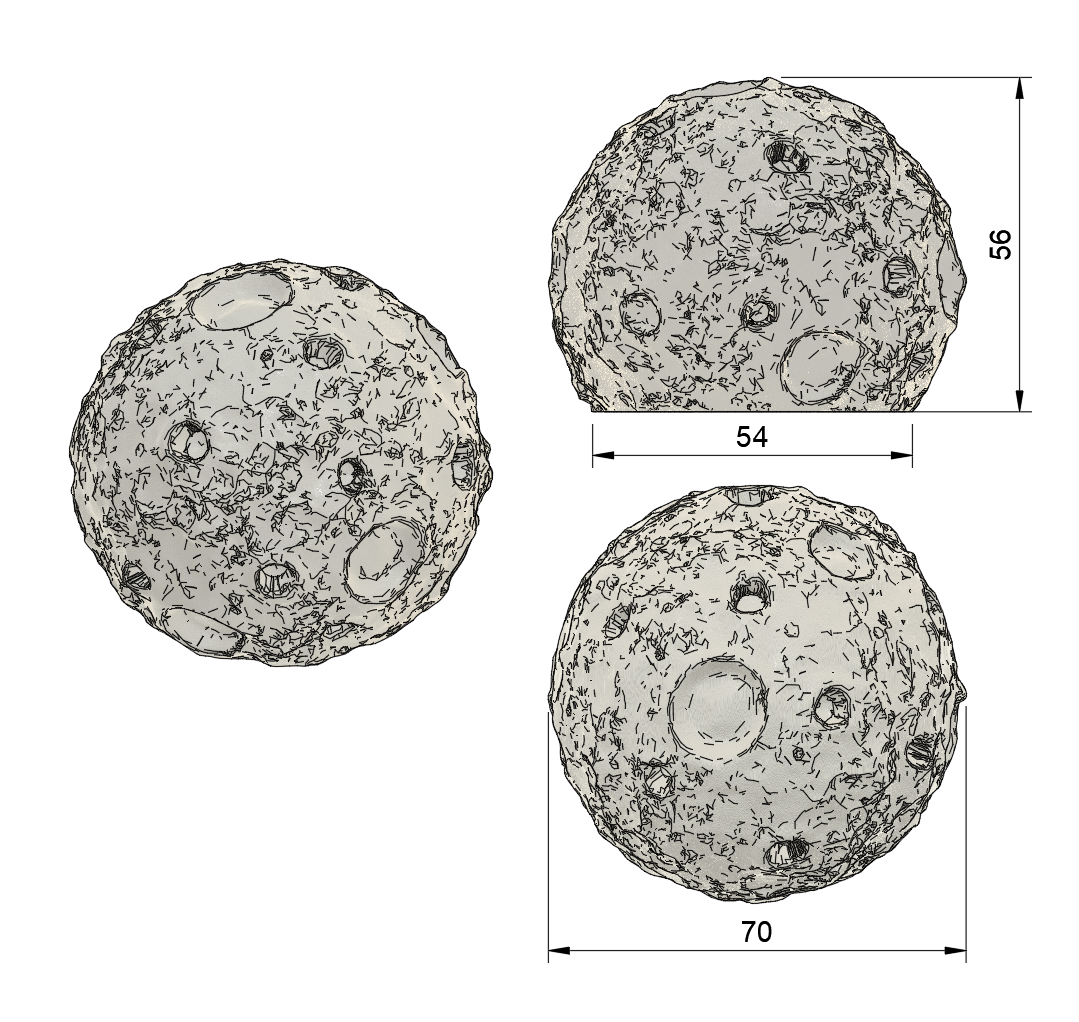 Stampo Silicone Trompe l'oeil Monoporzione Luna Moon Signature by Marco Giretta