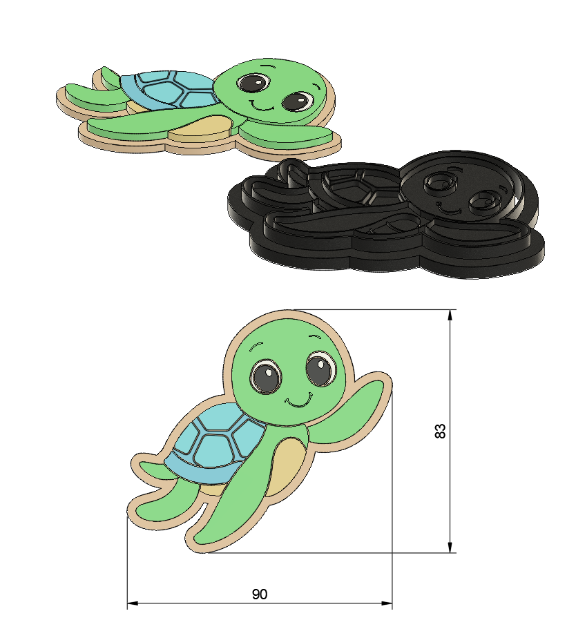 Sea Animal Cookie Cutter Turtle