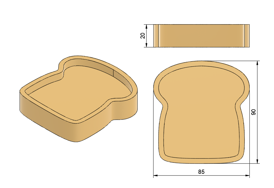 Stampo Silicone Trompe l'oeil French Toast