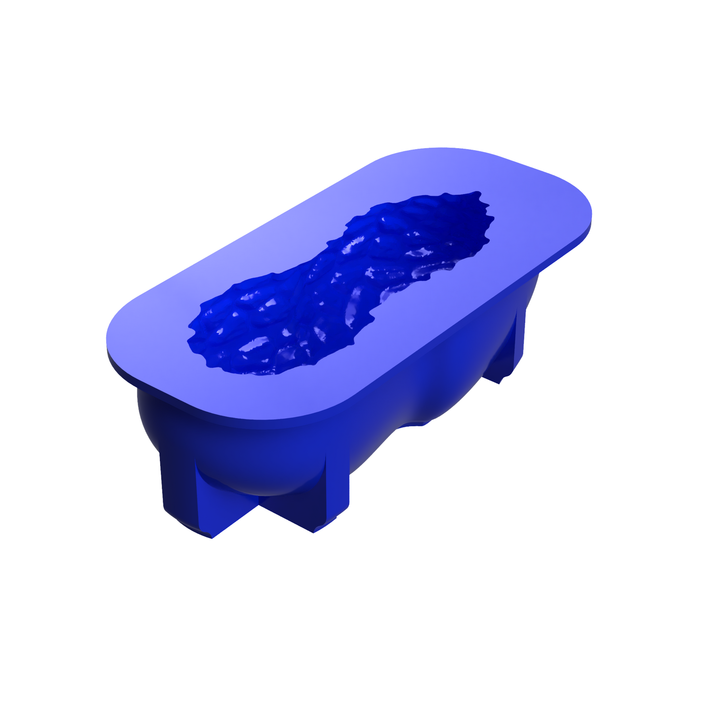Molde de silicona para una sola porción de fruta y cacahuete