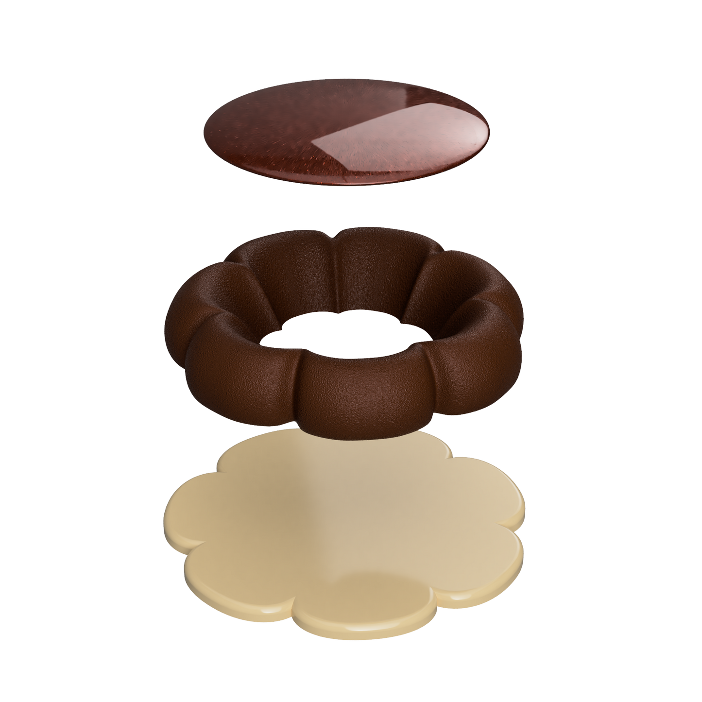 Molde individual de flor de avellana (6 cavidades)