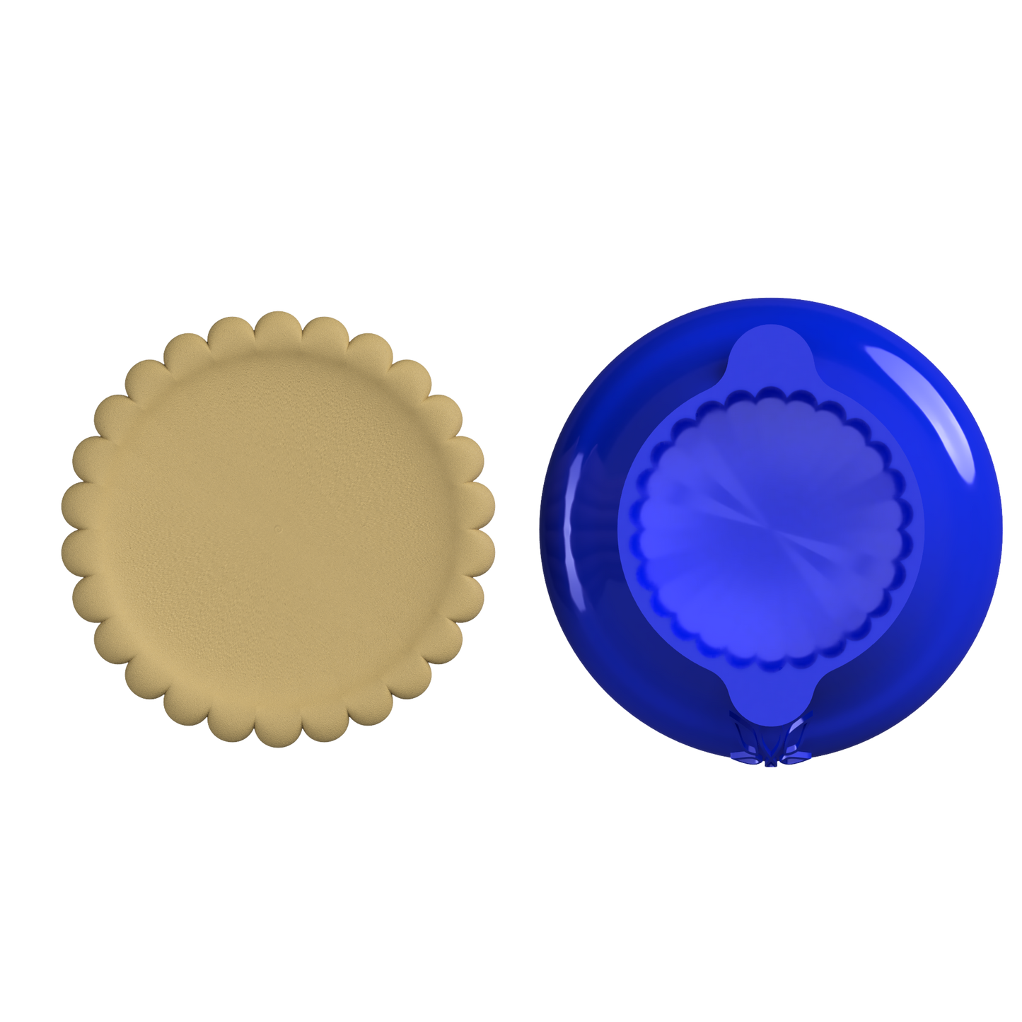 Single-portion silicone tartlet mold