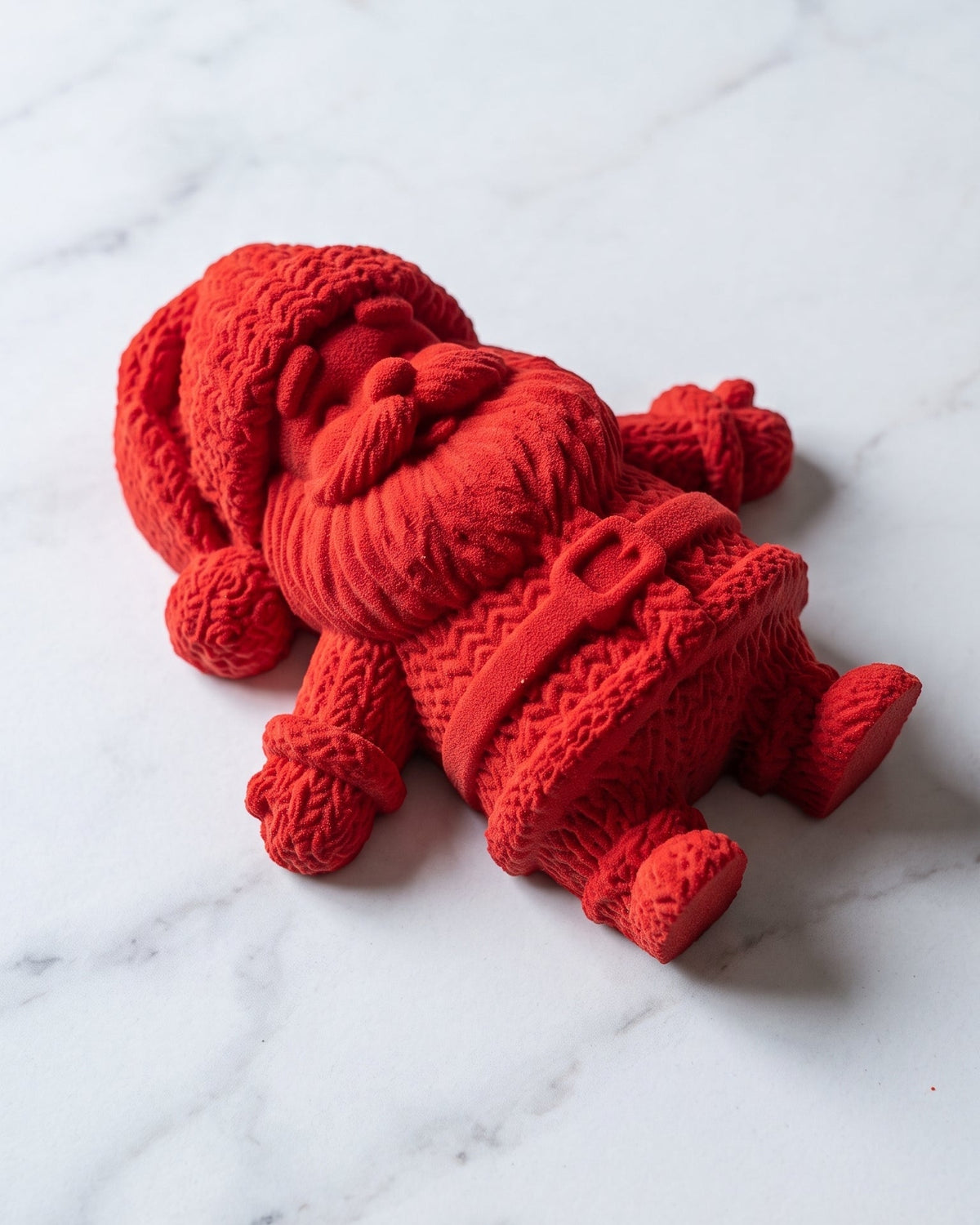 Stampo Monoporzione Natalizio Babbo Natale ( Effetto Maglia Cucito )
