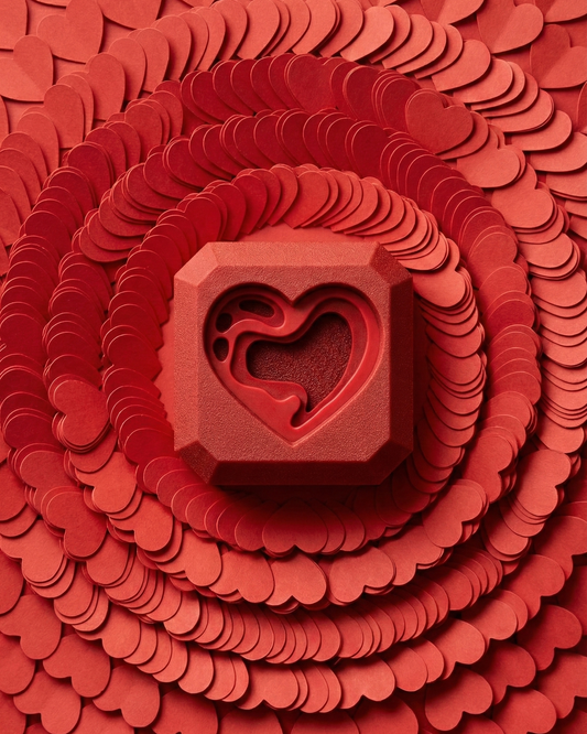 Stampo Silicone San Valentino Cubo Cuore ( Mignon - Monoporzione - Torta )
