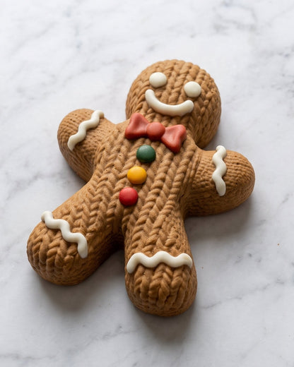 Emporte-pièce individuel de Noël Bonhomme en pain d’épices (  Effet tricoté cousu Gingerbread )