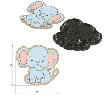 Safari Elephant Cookie Cutter
