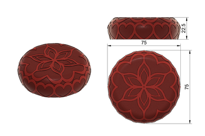 Stampi Silicone Mandala Cuore ( Monoporzione - Torta )