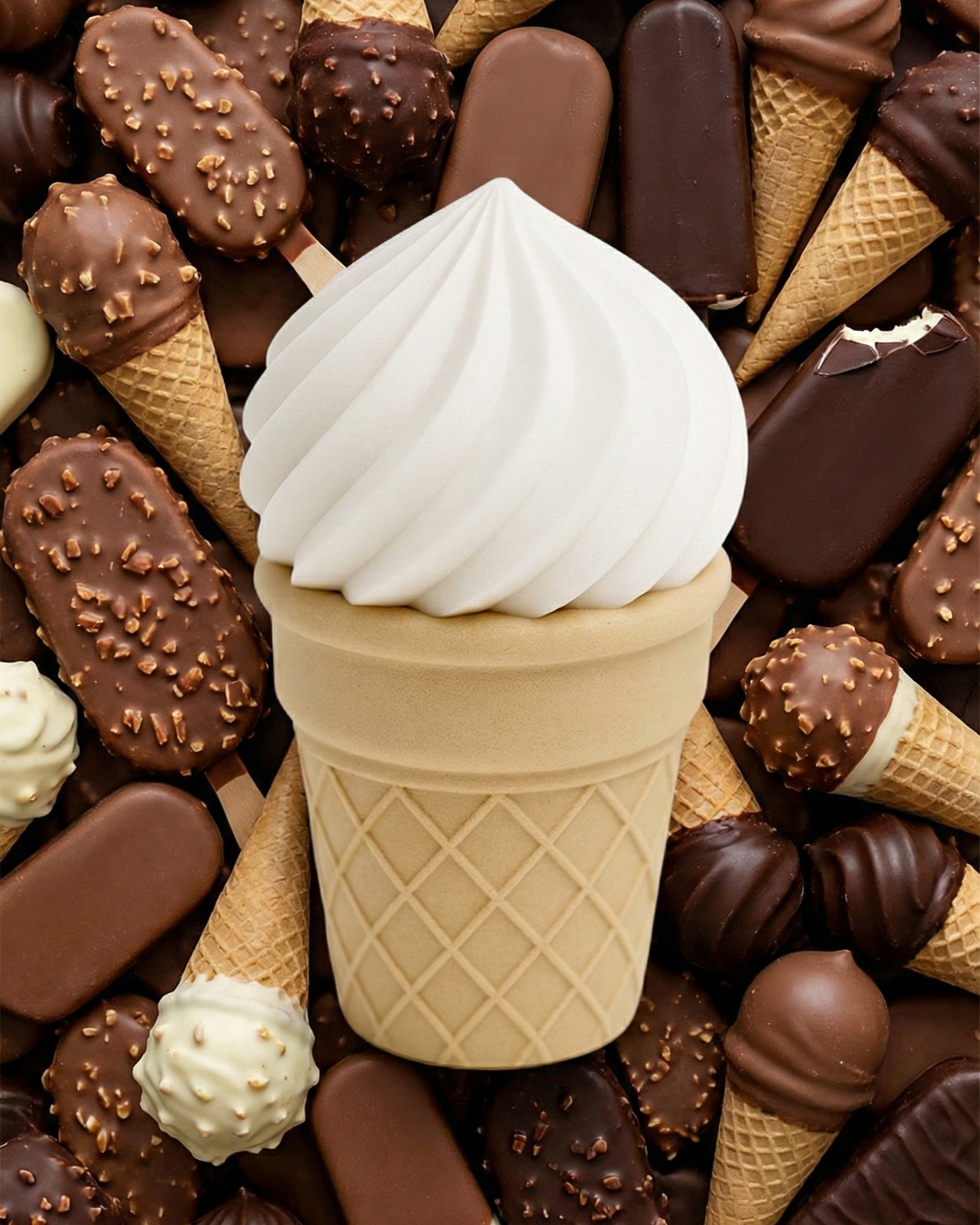 Stampo in silicone trompe l'oeil cono gelato Sunday - Essence Easy Pastry Lab