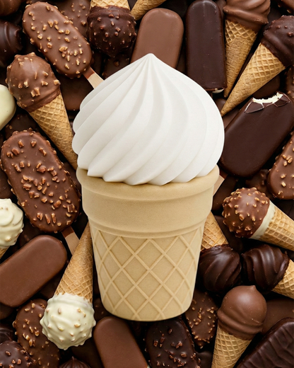 Stampo in silicone trompe l'oeil cono gelato Sunday - Essence Easy Pastry Lab