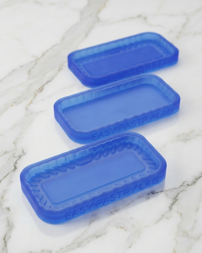 Stampo in silicone trompe l'oeil cookie Speculoos per monoporzioni - vista 3 - Essence Easy Pastry Lab