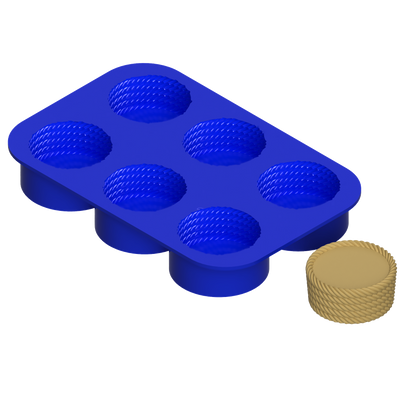 Stampo Silicone per Monoporzione Cesto Vimini ( 6 Cavitá )