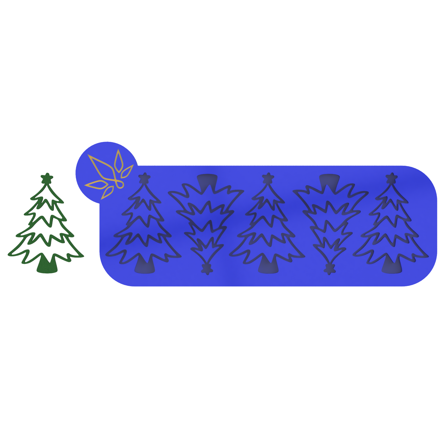 Molde de Silicona Tuille Abeto Navideño