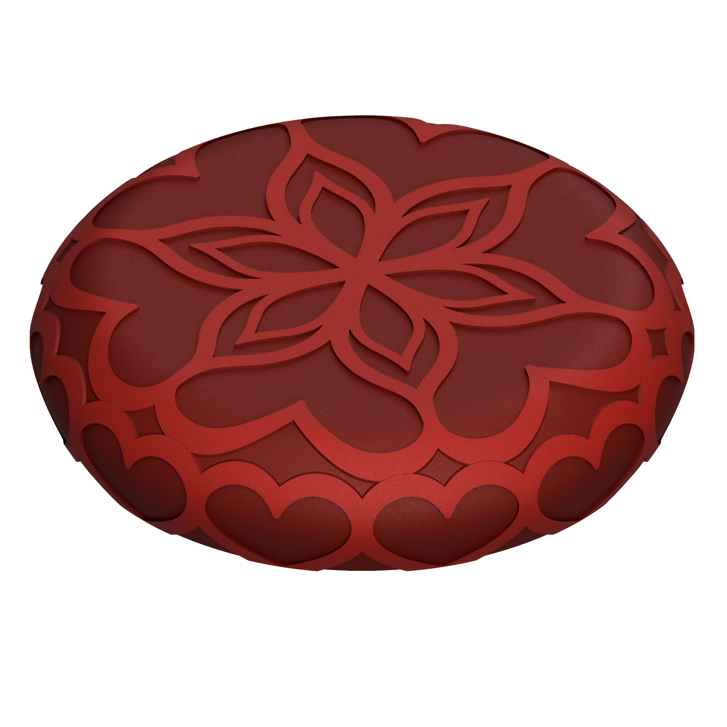 Pastel de San Valentín con corazones de roseta