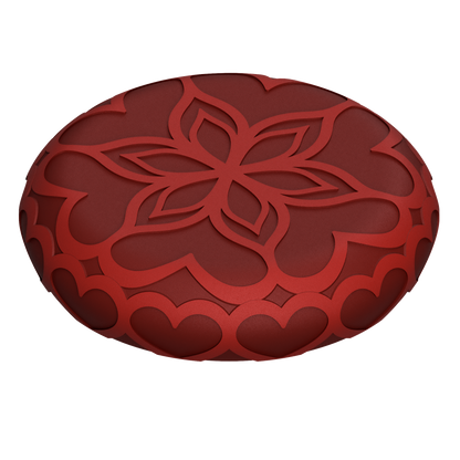 Pastel de San Valentín con corazones de roseta