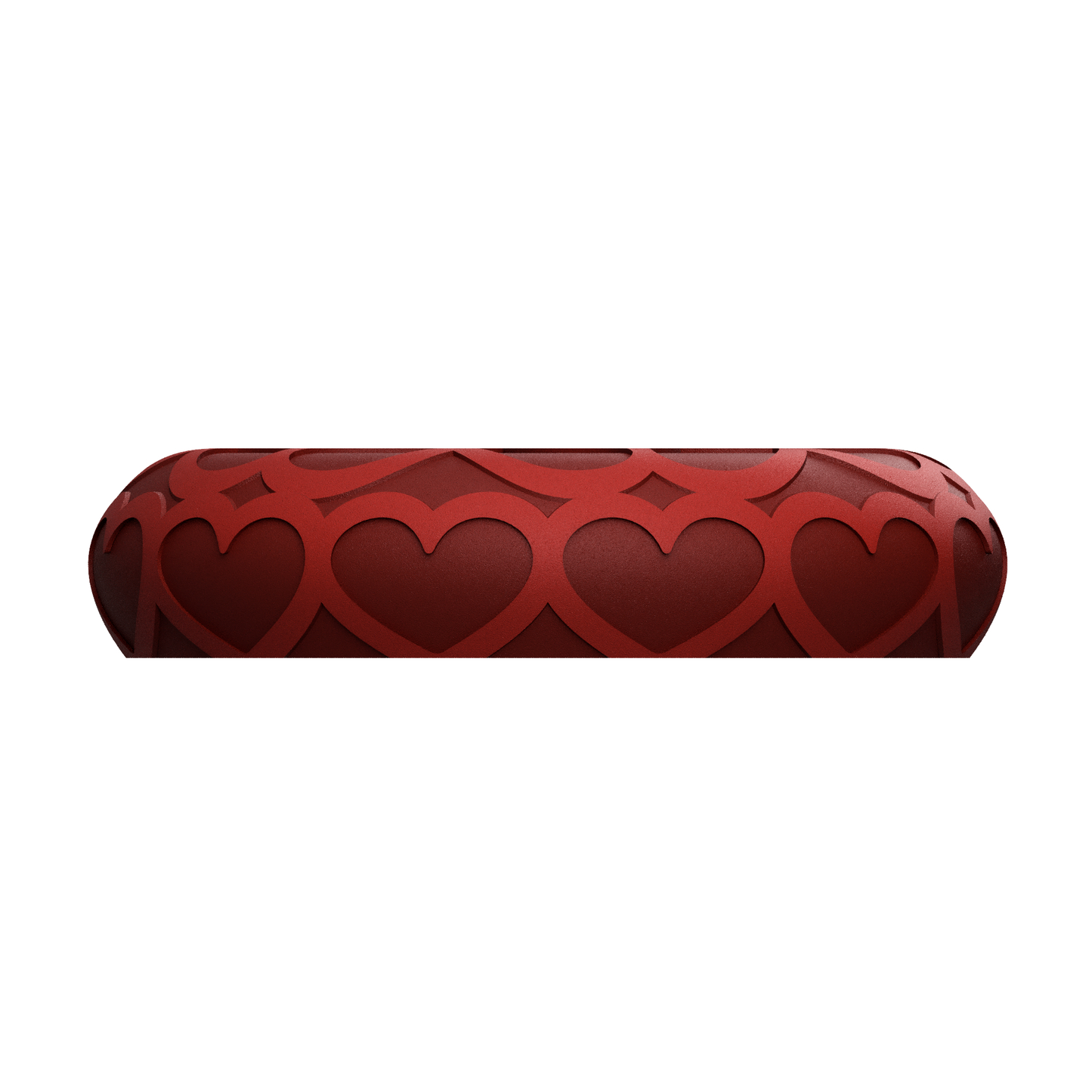 Pastel de San Valentín con corazones de roseta