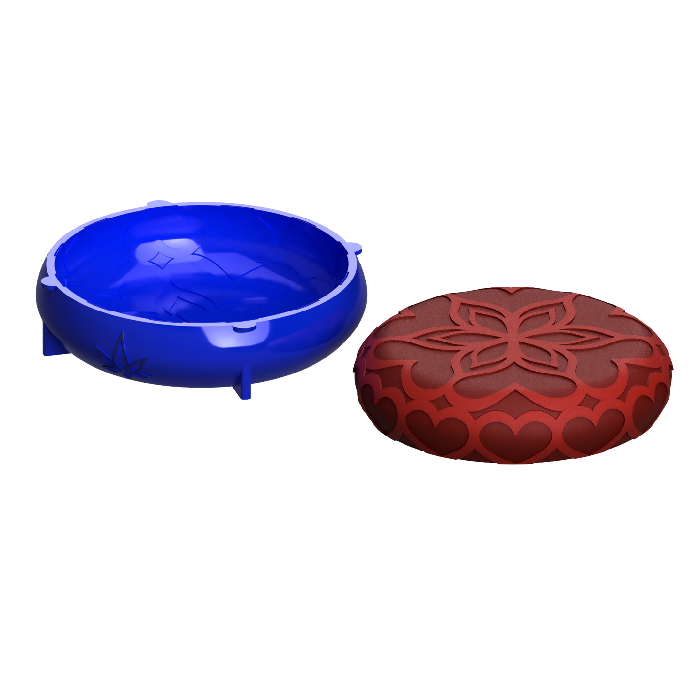 Pastel de San Valentín con corazones de roseta